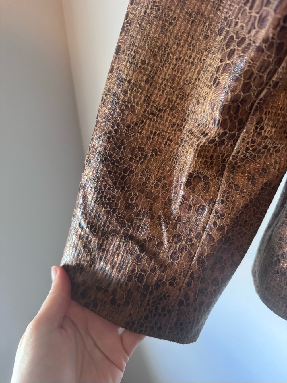 Alfred Dunner Metallic Faux Snakeskin Jacket - Picture 4 of 6
